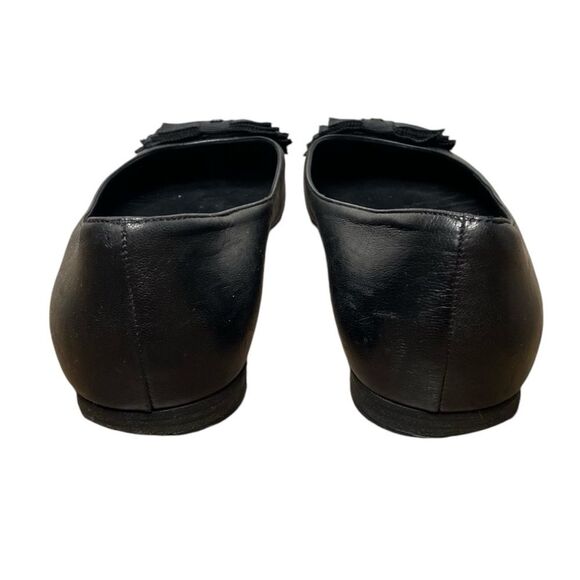 Chanel Black Leather CC Bow Ballet Flats EU 40 US 9 Ballerina Flats - Picture 5 of 11
